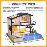 WADILE DIY Miniature Dollhouse Kit, DIY House Kit with Dust Proof and Music Movement, Best Gift for Adults and Teens Over 14 Years Old