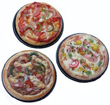 Mixed 3 Assorted Dollhouse Miniatures Pizza,Collectibles