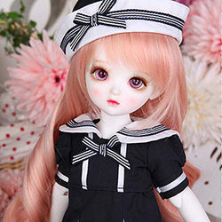 MEESock 26Cm Ball Jointed BJD Doll 1/6 SD Dolls Fullset with Clothes Shoes Wig Handpainted Makeup Christmas Birthday Gift for Girls