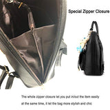 BAG WIZARD OASD Women's Backpack Leather Multi Way Girls School Cartoon Pendant, Black