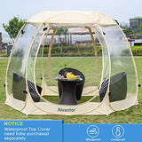 Alvantor Bubble Tent Screen House Room Camping Tent Canopy Gazebos 4-6 Person for Patios, Large Oversize Weather Pod, Premium Greenhouse Instant Pop Up Tent, Cold Protection Beige 10'×10'