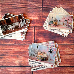 Dollhouse stickers miniature wall decals. Posters for 1:6 1:4 scales dolls, art print for dioramas