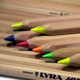 LYRA dry highlighters pencils for bible and office supplies, unlacquered Neon highlighter colored