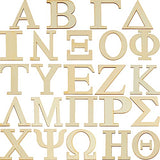 24 Pieces Wooden Greek Letters Single Layer Unfinished Wood Greek Alphabets Greek Wood Letters for DIY Arts and Crafts Home Decorations Making, 2 Inch