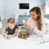 Hands Craft DIY Miniature Dollhouse Kit | 3D Model Craft Kit | Pre Cut Pieces | LED Lights | 1:24 Scale | Adult Teen | Miller's Garden, 210 pcs.