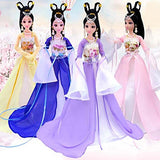 PANDA SUPERSTORE China Doll Ball-Jointed Doll Dress Doll Gorgeous Navy Blue Fairy Doll for Girls