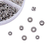 Pandahall Elite1 Box 300 PCS 6 Style Tibetan Silver Spacer Beads Jewelry Findings Accessories for