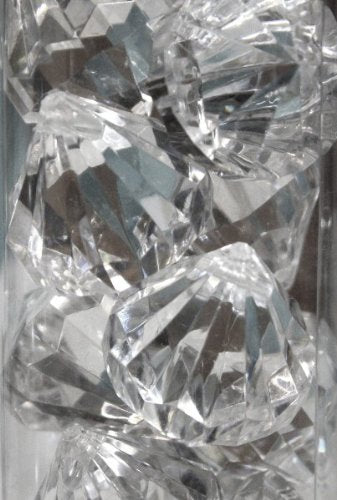 Darice DT6631 David Tutera Faceted Acrylic Diamonds, 22 and 30mm, Clear, 30 Per Pack