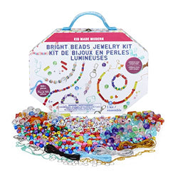 Kid Made Modern - Bright Beads Jewelry Kit - 865+ Piece Craft Kit for Kids - Ages 6 7 8 9 10 11 12