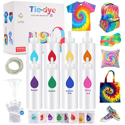 Tie Dye Kit, One-Step Fabric Dye Set, All in One Tie Dye Set for Textile, T-Shirts, Party, Art Projects (8 Colors)