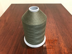 THREAD SEWING COTTON CORE 100 FOREST GREEN, 1 lb spool (17800 yards) for commercial and home sewing