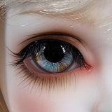Clicked BJD Safety Eyes Blue Three-Dimensional Eye Pattern Glass Eye for LUTS DOD Bears Dolls Mask Toy Halloween Props(Metal Box Packaging),16mm