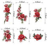 Banfeng 12pcs Rose Embroidered Lace Flower Applique Patches for Arts Crafts DIY Decor, Jeans,