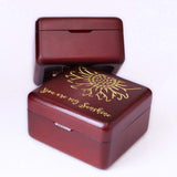 Sinzyo Handmade Wooden You are My Sunshine Music Box Birthday Gift for Christmas/Birthday boxs