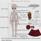 1/4 BJD Girl Doll Full Set 38.3cm 15in Ball Joint SD Doll Fashion DIY Toy, Delicate Makeup, Best Gifts for Valentine's Day