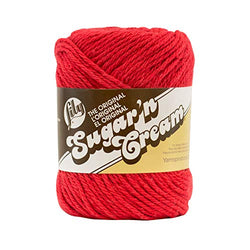 Lily Yarns Lily Sugar 'n Cream Yarn Solid (00095) Red