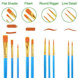 Acrylic Painting Set with 1 Wooden Easel 3 Canvas Panels30 pcs Nylon Hair Brushes 3 PCS Paint Plates and 2 PCS of 12ml Acrylic Paint in 12 Colors for Acrylic Painting Artist Professional Kit