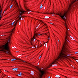 Tweed Twinkles Soft Acrylic Baby Yarn with Flecks, 8 skeins, 696 yards/400 Grams, Light Worsted (3), Machine Wash (Apple Red)