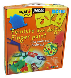 Pebeo Tactilcolor, Finger Paint, Farm Animals Mini Atelier Kit, 6 x 20 ml Tubes