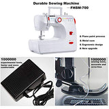 Sewing Machine for beginners with Instructional DVD, 5 Languages Manual, 53 PCS Accessories, 16 Build-in Stitches, MARIG FHSM-700 （ Any Speed by Foot Pedal）