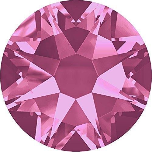 2000, 2058 & 2088 Swarovski Flatback Crystals Non Hotfix Rose | SS7 (2.2mm) - Pack of 100 | Small &