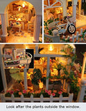 Kisoy Romantic and Cute Dollhouse Miniature DIY House Kit Creative Room Perfect DIY Gift Revolving Sky Garden for Friends, Lovers and Families (Forever Promise)