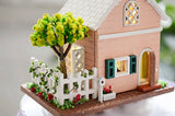 Flever Dollhouse Miniature DIY House Kit Creative Room with Furniture and Glass Cover for Romantic Artwork Gift (Pandora Magic Garden)