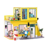 Rolife DIY Miniature Dollhouse Kit Christmas, 1/24 Scale Tiny House Building Kits, Miniatures with Furniture Accessories and Tools, Mini Wood Crafts Model, Making Kit Gifts for Boys and Girls Ages 14+