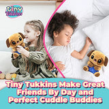 TINY TUKKINS Stuffed Dog Family - 4 Plush Dog Stuffed Animals - Doggy Stuffed Animal Pack Includes Mom, Dad, and 2 Babies - Stuffed Animal Set Made from Kid-Friendly, Non-Toxic Quality Materials