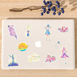 120Pcs Kawaii Galaxy Fairy Gold Foil Scrapbooking Sticker Set Butterfly Fairy Prince Washi Sticker for DIY Crafts Scrapbook Personal Bullet Junk Journal Planner Gift Wrapping Water Bottle Cup Laptop Decals