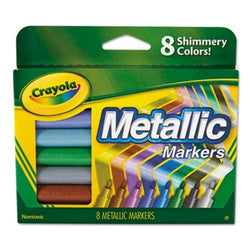 Metallic Markers, Assorted, 8/Set, Sold as 8 Each