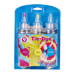 Tie Dye Kit Permanent 3 Colors One Step Tie-Dye Kits Non-Toxic with Rubber Bands, Gloves for Textile Craft Arts Shirt Fabric Canvas Shoes T-Shirt Clothing Paint DIY Party Supplies for Adults, Kids