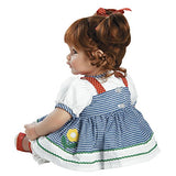 Adora ToddlerTime "Daisy Delight" Doll with hand-sewn Gingham Dress and red summer sandals