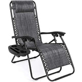 Best Choice Products Set of 2 Adjustable Zero Gravity Lounge Chair Recliners for Patio, Pool w/Cup Holder Trays, Pillows - Gray