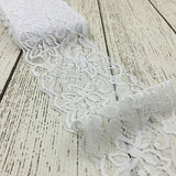 3 Inch Lace Ribbon, Floral Lace Trim, Elastic Lace for Crafts Rustic Wedding Decorations Hair Bow