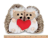 Bearington Lovie and Dovey Plush Stuffed Animal Hedgehogs Holding Heart, 5.5 inches