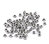 Charm Antique Silver Carved Square Spacer Beads Craft Findings Jewelry Making DIY