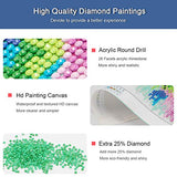 DIY Diamond Painting Kits for Adults,Magic Owl Full Round Diamond Art Crystal Rhinestone Canvas Embroidery for Family Game,5D Painting Picture for Gift 12"x16"
