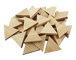 1.34" Wood Triangle Cutout Shapes Unfinished Wood Mosaic Tile - 40 pcs