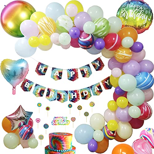 Tie Dye Party Supplies with Party Favor Bags! 146pc Birthday Party  Decorations for Two Groovy Party Decorations, Rainbow Party Supplies, 60s,  70s, 80s