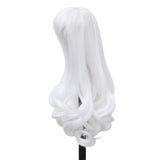 Exceart Doll Making Hair Doll Wig 8 to 9 inch White Curly Hair DIY Synthetic Hair Extension for Three Points Doll Making Costume