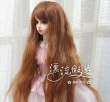 (22~24cm) 1/3 BJD Doll SD Fur Wig Dollfie / Brown / Long Curl Hair / FBE023