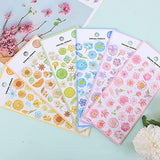 TXIN 6 Sheets 3D Flower Stickers for Kids Girls, Crystal Glitter Floral Stickers, Assorted Puffy Stickers, DIY Decorative Adhesive Stickers for Journal Album Scrapbook Planner, Mixed Colors