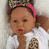 ZIQUE Reborn Baby Doll African American, 22 Inch Realistic Black Reborn Baby Doll Girl