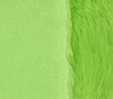 Faux Fur Fabric Long Pile Monkey Shaggy LIME / 60" Wide / Sold by the yard