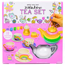 Just My Style Paint Your Own Rainbow Tea Set by Horizon Group USA Multi