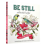 "Be Still" Inspirational Adult Coloring Therapy Featuring Psalms