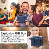 Emooqi DIY Explosion Box, Creative DIY Handmade Surprise Explosion Gift Box Love Memory, Scrapbooking Photo Album Gift Box for Birthday Valentine's Day Anniversary Wedding Christmas Festival(Blue)