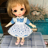 XiDonDon Doll Clothing Cute Maid Suit for Ob11,GSC, Molly, 1/12 Bjd Doll Clothes Accessories (Blue)
