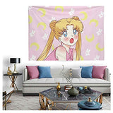 MSOrient Japanese Anime Sailor Moon Decor Wall Cloth Lovely Tapestry Home Decor Bedroom Decorative Tapestry